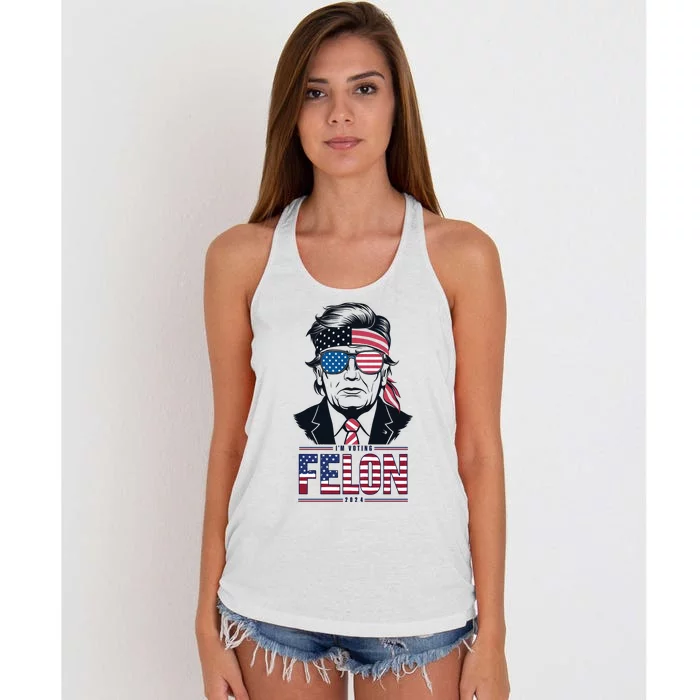 Patriotic Voting Theme Graphic Women's Knotted Racerback Tank