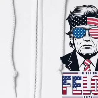 Patriotic Voting Theme Graphic Full Zip Hoodie