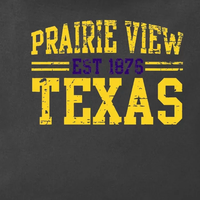 Prairie View Texas Prairie Gift Distressed Zip Tote Bag