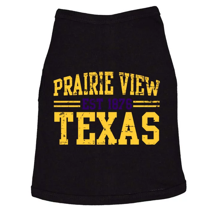 Prairie View Texas, Prairie Gift, Distressed Text Doggie Tank