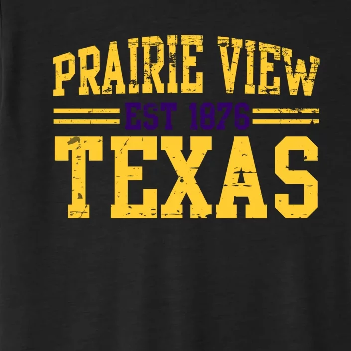 Prairie View Texas, Prairie Gift, Distressed Text ChromaSoft Performance T-Shirt