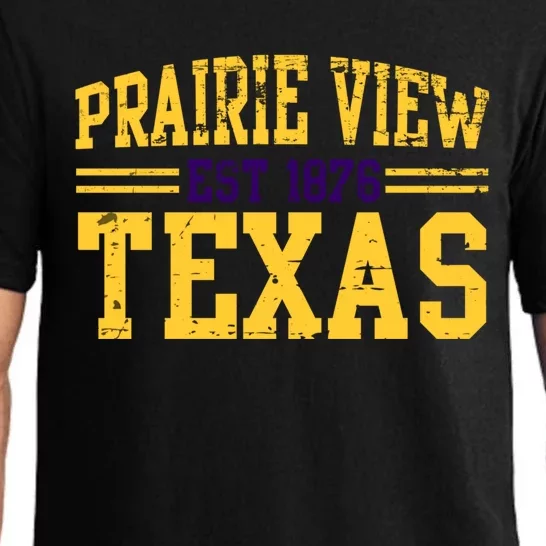 Prairie View Texas, Prairie Gift, Distressed Text Pajama Set