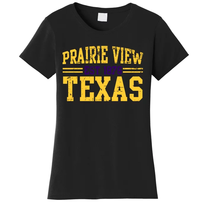 Prairie View Texas, Prairie Gift, Distressed Text Women's T-Shirt