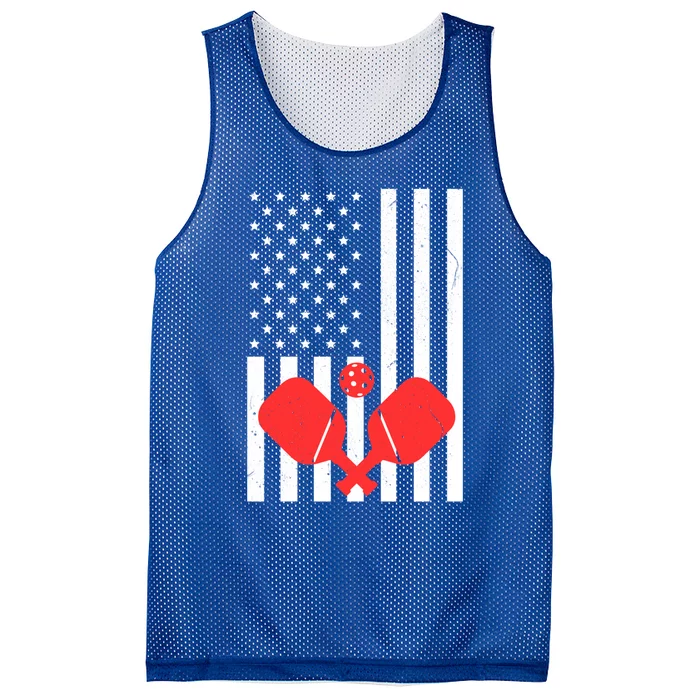 Pickleball Vintage Us Flag Proud Pickleball Gift Mesh Reversible Basketball Jersey Tank