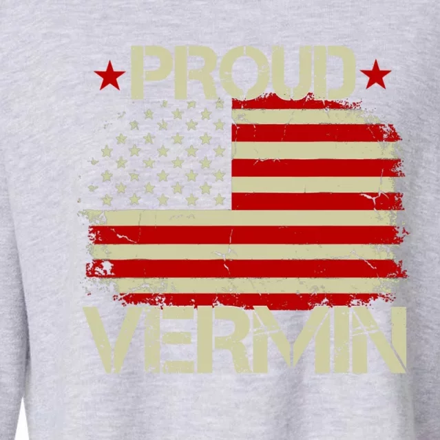 Proud Vermin Vote Blue 2024 Anti Trump Cropped Pullover Crew