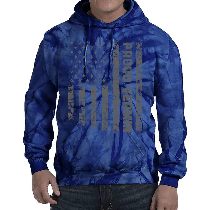 Proud Vermin Vote Blue 2024 Anti Trump Tie Dye Hoodie