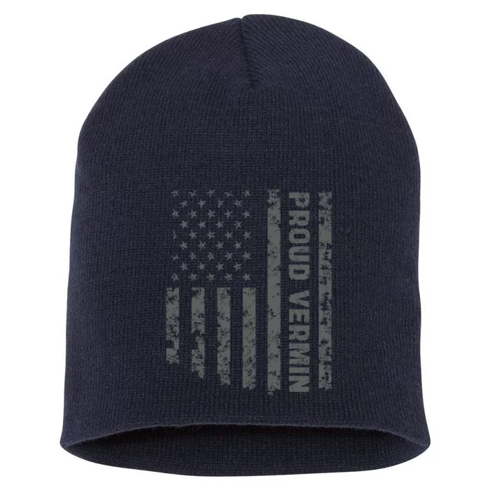 Proud Vermin Vote Blue 2024 Anti Trump Short Acrylic Beanie