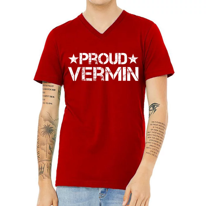 Proud Vermin Vote Blue 2024 Anti Trump V-Neck T-Shirt