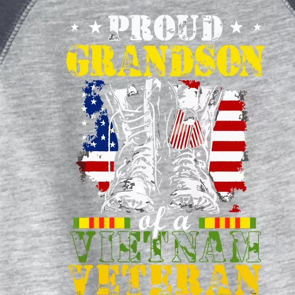 Proud Vietnam Veteran Grandson Raised By My Hero Toddler Fine Jersey T-Shirt