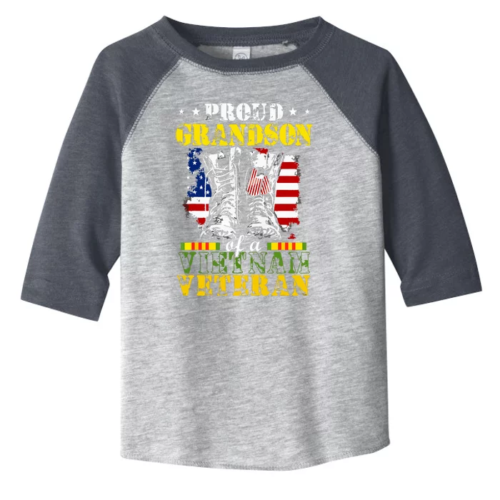 Proud Vietnam Veteran Grandson Raised By My Hero Toddler Fine Jersey T-Shirt