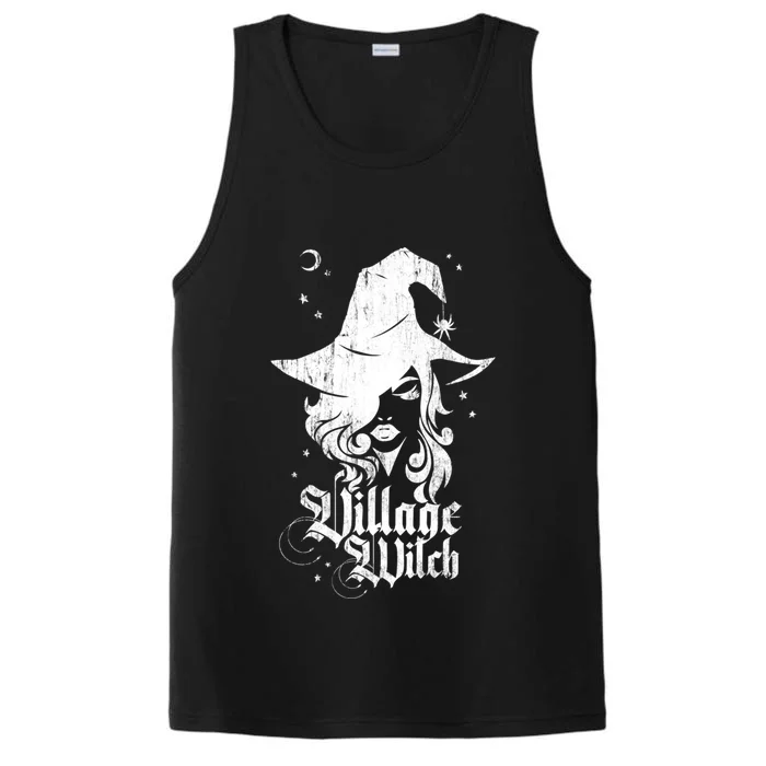 Pagan Vintage Village Witch Cool Gift Performance Tank