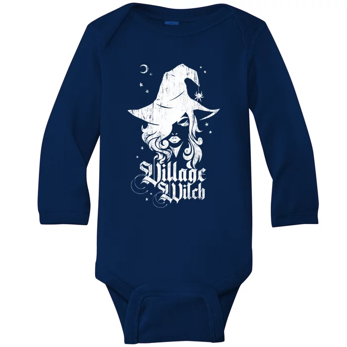 Pagan Vintage Village Witch Cool Gift Baby Long Sleeve Bodysuit