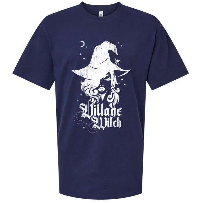 Pagan Vintage Village Witch Cool Gift Sueded Cloud Jersey T-Shirt