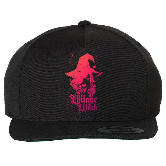 Pagan Vintage Village Witch Meaningful Gift Wool Snapback Cap