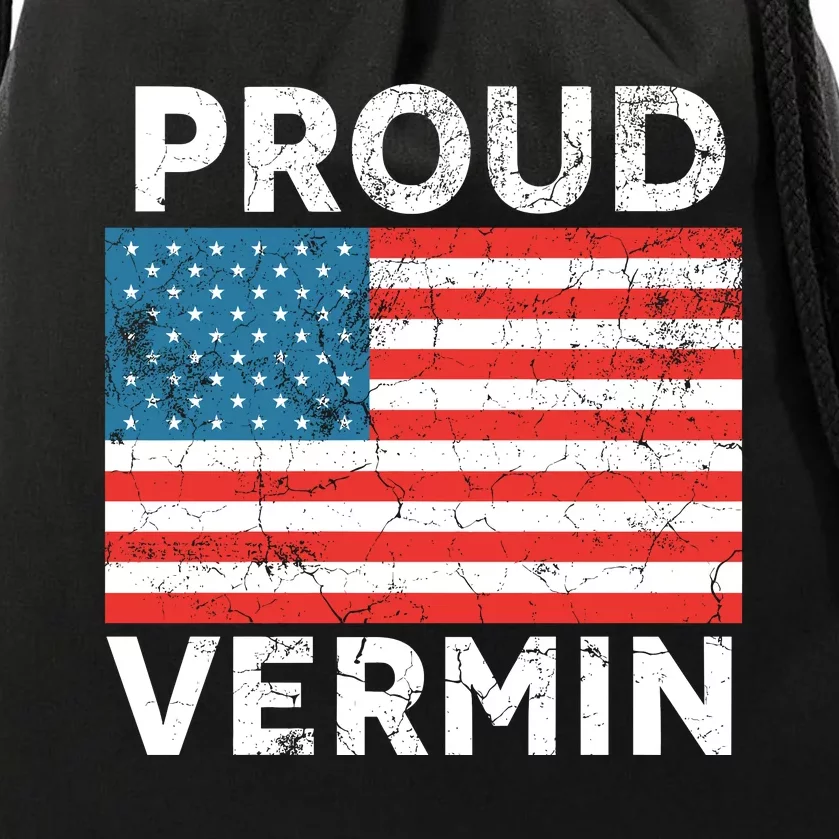 Proud Vermin Vote Blue 2024 Anti Trump Drawstring Bag