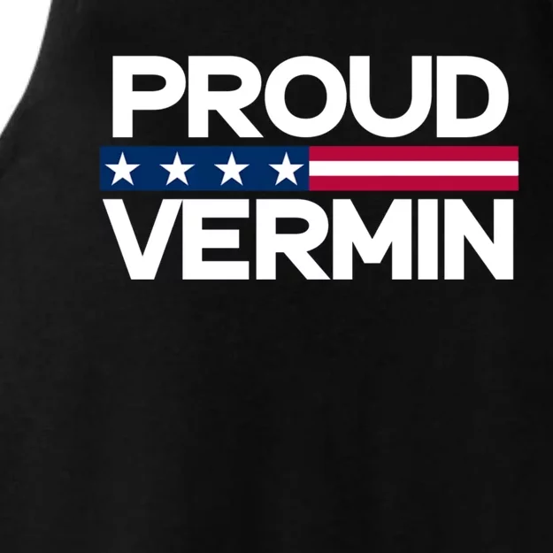 Proud Vermin Vote Blue 2024 Anti Trump Ladies Tri-Blend Wicking Tank