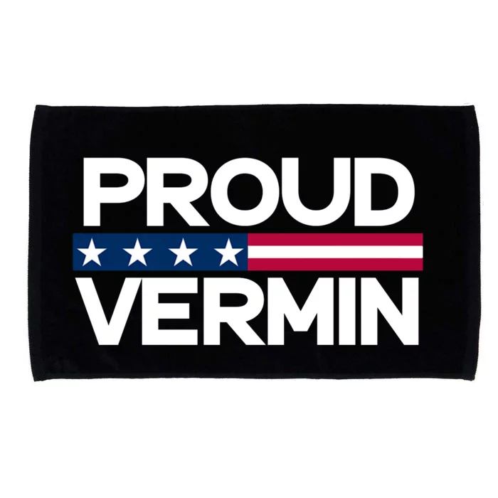 Proud Vermin Vote Blue 2024 Anti Trump Microfiber Hand Towel