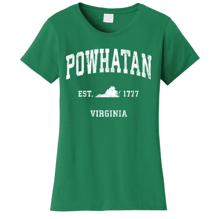 Powhatan Virginia Va Vintage Athletic Sports Women's T-Shirt