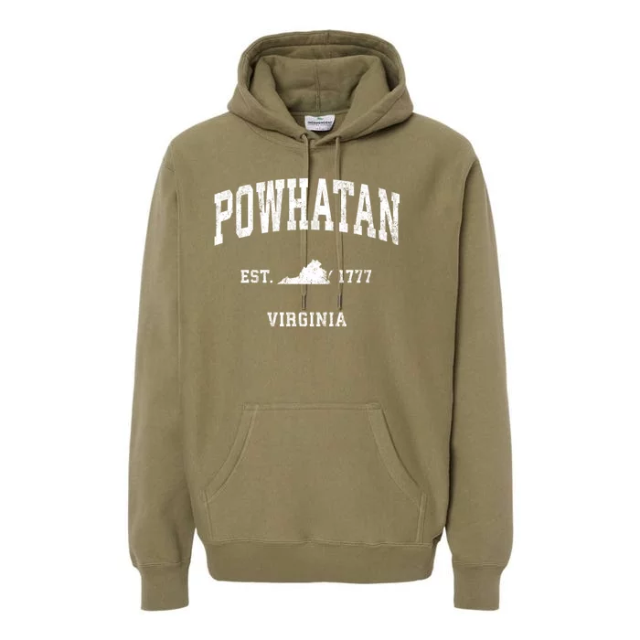 Powhatan Virginia Va Vintage Athletic Sports Premium Hoodie