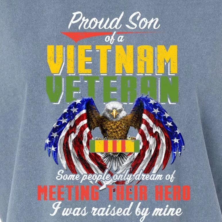 Proud Vietnam Veteran Son Raised By My Hero Veteran Day Funny Gift Garment-Dyed Women's Muscle Tee