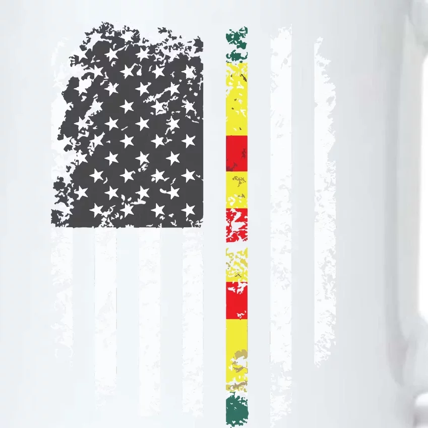 Proud Vietnam Veteran Us Flag Ribbon Father Gift Black Color Changing Mug