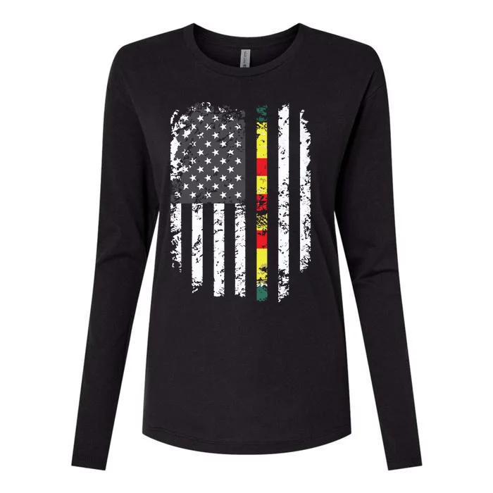 Proud Vietnam Veteran Us Flag Ribbon Father Gift Womens Cotton Relaxed Long Sleeve T-Shirt