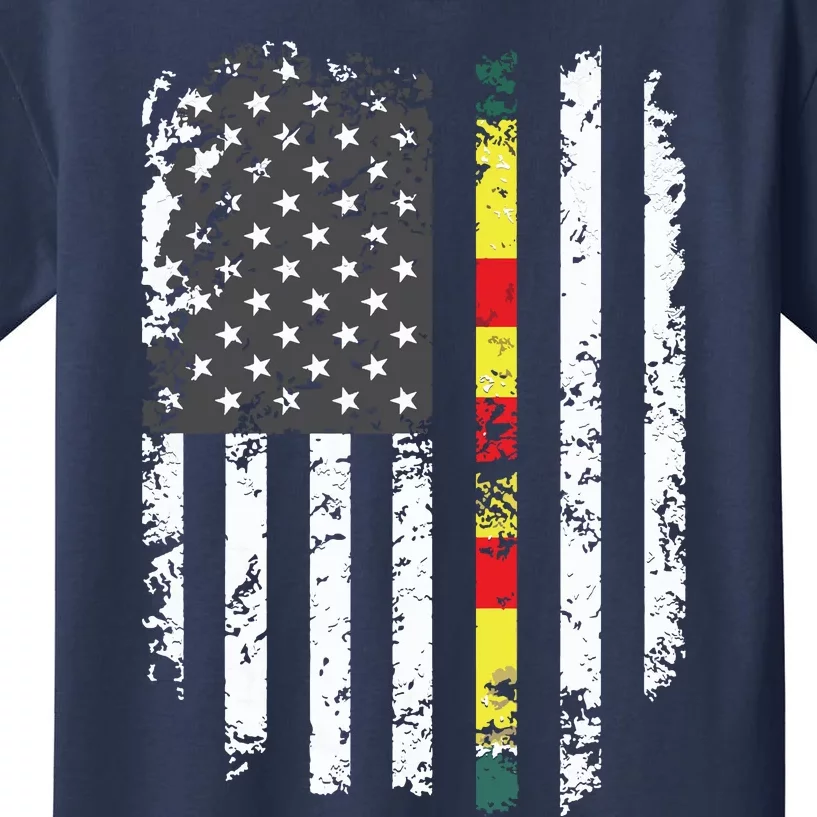 Proud Vietnam Veteran Us Flag Ribbon Father Gift Kids T-Shirt