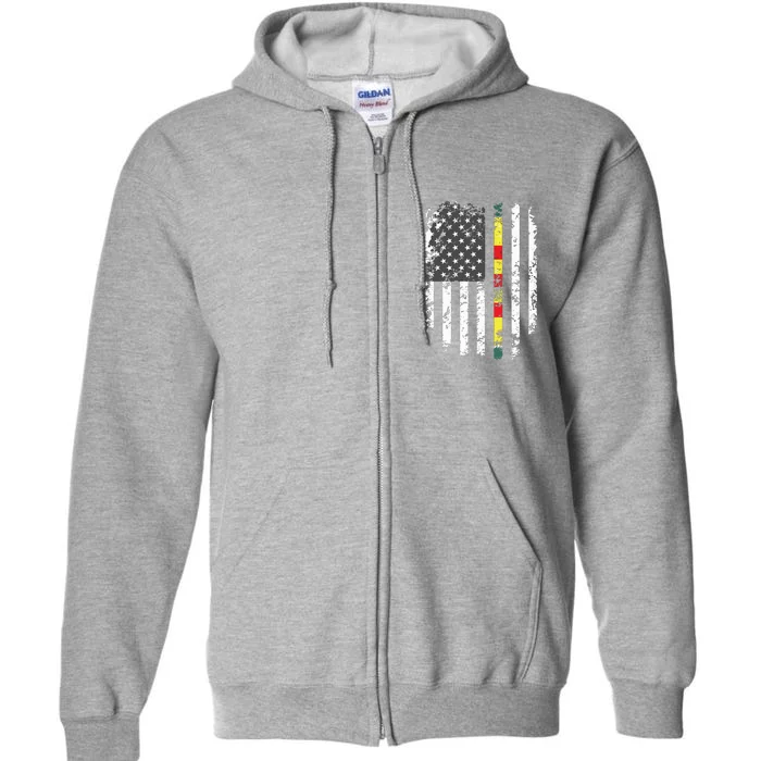 Proud Vietnam Veteran Us Flag Ribbon Father Gift Full Zip Hoodie