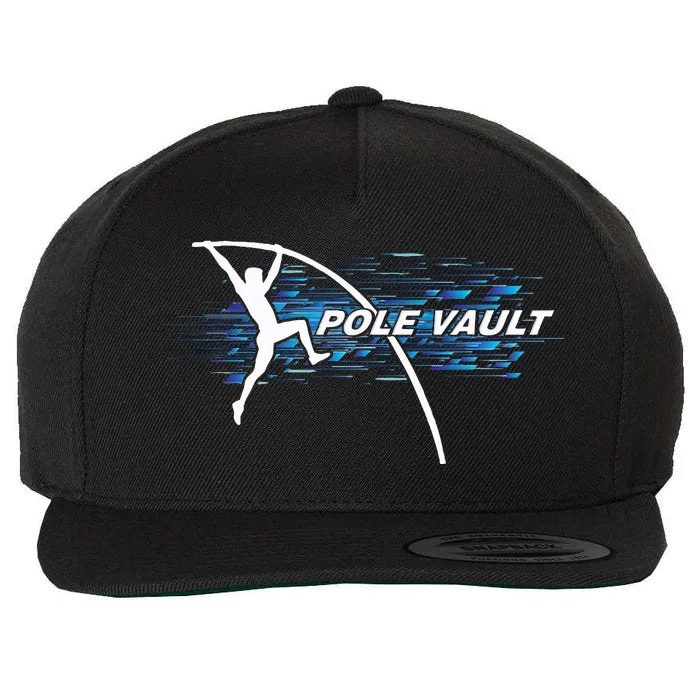 Pole Vault Vaulter Sport Track & Field Wool Snapback Cap