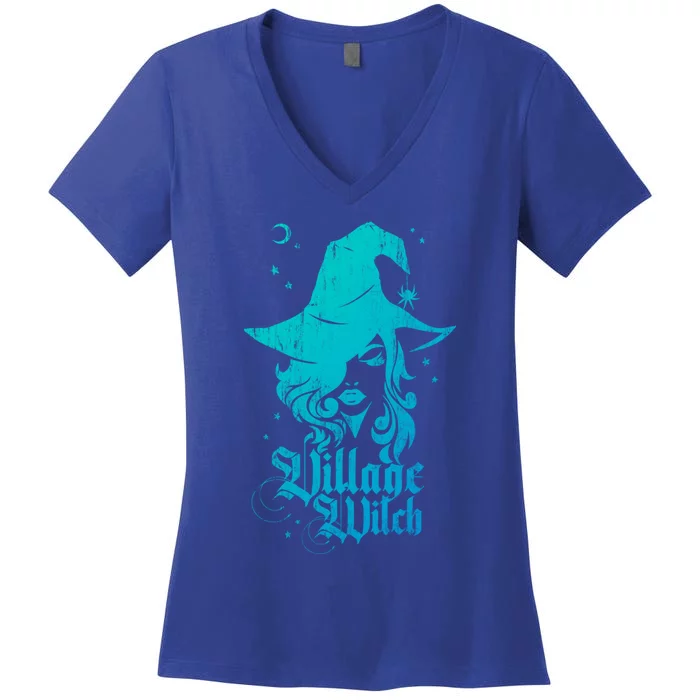 Pagan Vintage Village Witch Meaningful Gift Women's V-Neck T-Shirt