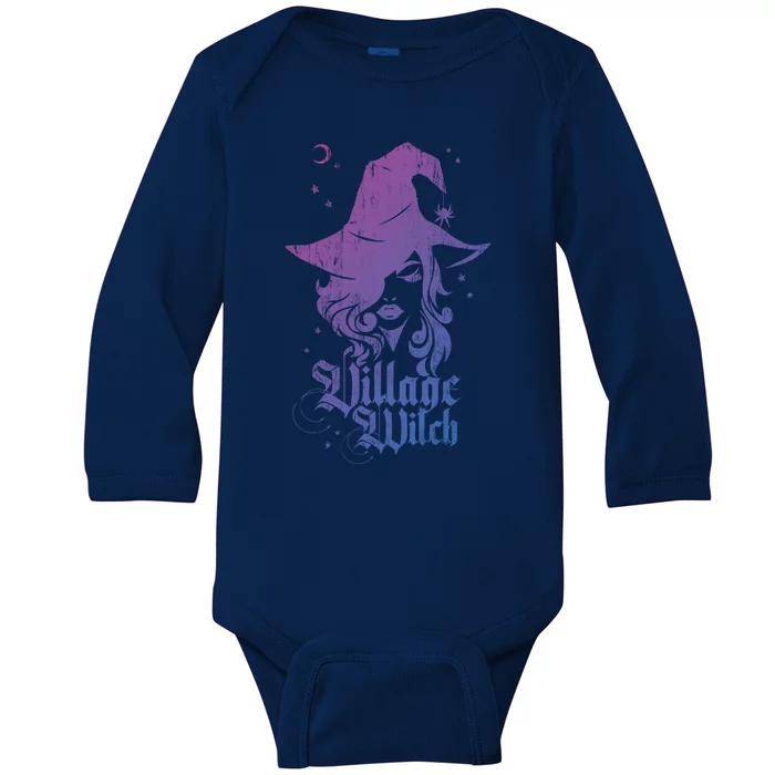 Pagan Vintage Village Witch Meaningful Gift Baby Long Sleeve Bodysuit