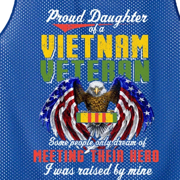 Proud Vietnam Veteran Daughter Raised By My Hero Veteran Day Cool Gift Mesh Reversible Basketball Jersey Tank