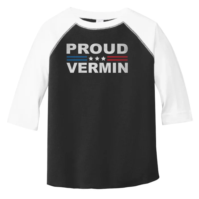 Proud Vermin Vintage Us Flag Toddler Fine Jersey T-Shirt