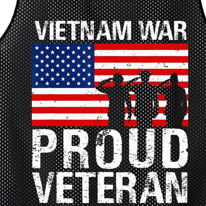 Proud Vietnam War Veteran Mesh Reversible Basketball Jersey Tank