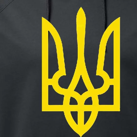 President Volodymyr Zelensky Ukraine Tryzub Trident Pride Performance Fleece Hoodie