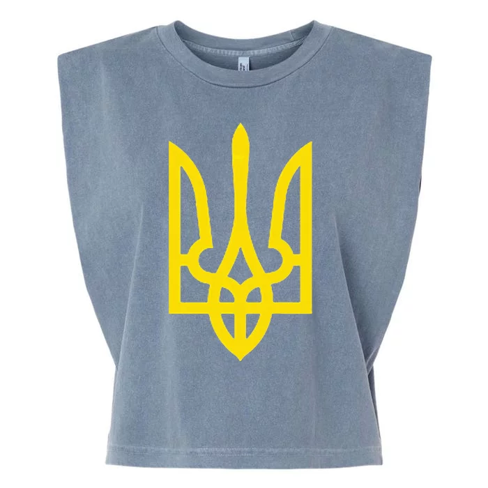 President Volodymyr Zelensky Ukraine Tryzub Trident Pride Garment-Dyed Women's Muscle Tee