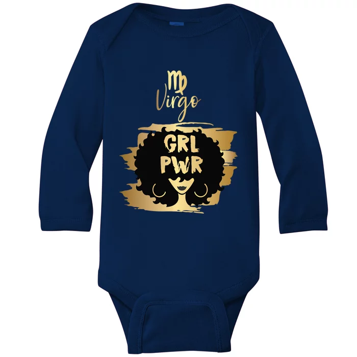 Power Virgo Zodiac Gift Baby Long Sleeve Bodysuit