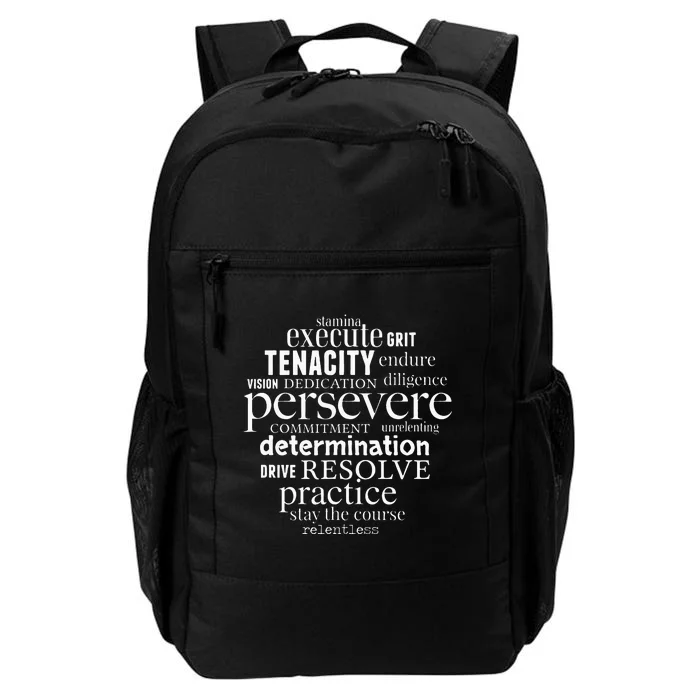 Persevere Word Art Strong Women Men Achievers Inspirational Daily Commute Backpack