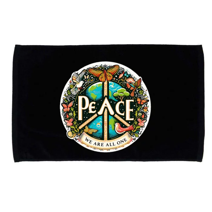 Peace We Are All One Microfiber Hand Towel