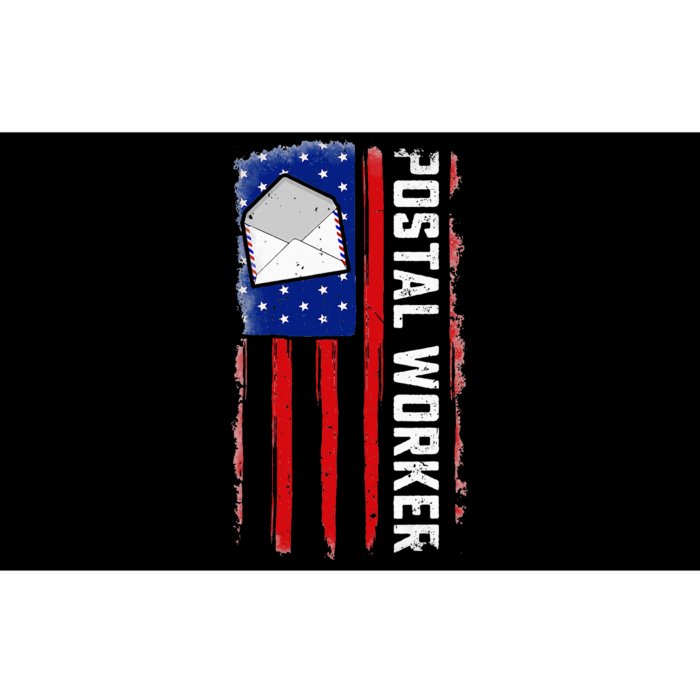 Postal Worker American Flag Patriotic Postman Rural Carrier Bumper Sticker