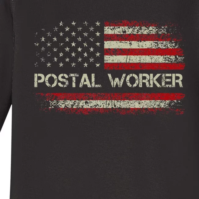 Postal Worker American Flag Us Postal Service Baby Long Sleeve Bodysuit