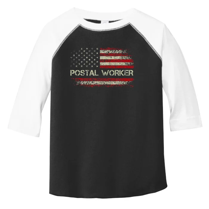 Postal Worker American Flag Us Postal Service Toddler Fine Jersey T-Shirt