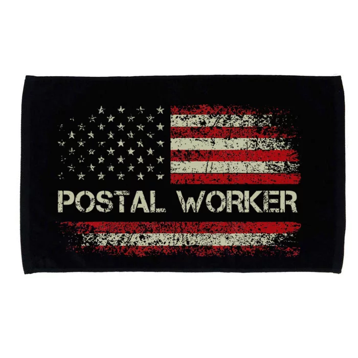 Postal Worker American Flag Us Postal Service Microfiber Hand Towel