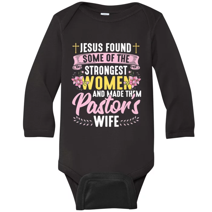 Pastor Wife Appreciation Church Christian Pastor Wife Premium Baby Long Sleeve Bodysuit