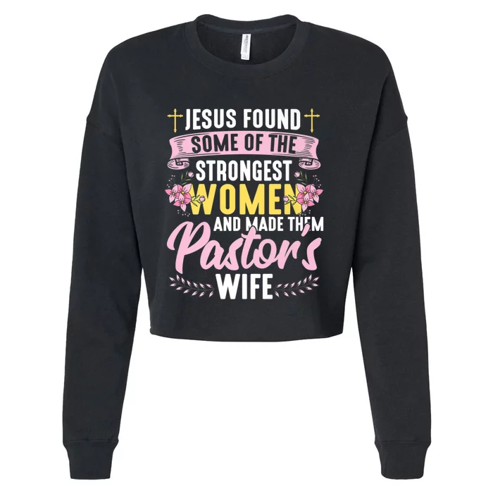 Pastor Wife Appreciation Church Christian Pastor Wife Premium Cropped Pullover Crew