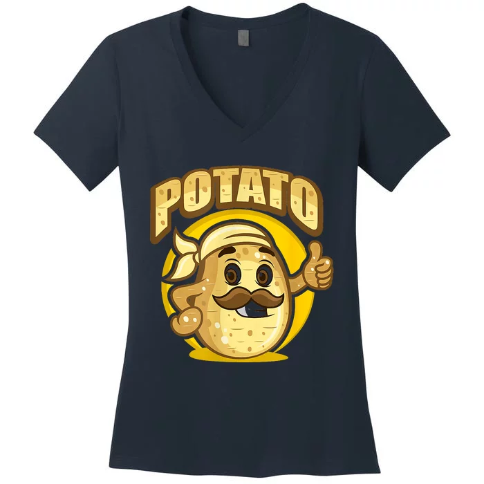 Potato With An E Women's V-Neck T-Shirt