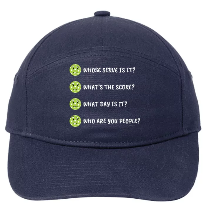 Pickleball Who Are You People 7-Panel Snapback Hat