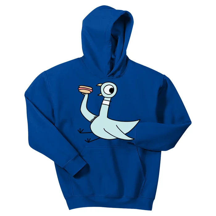 Pigeon With A Hotdog Fan Art Kids Hoodie