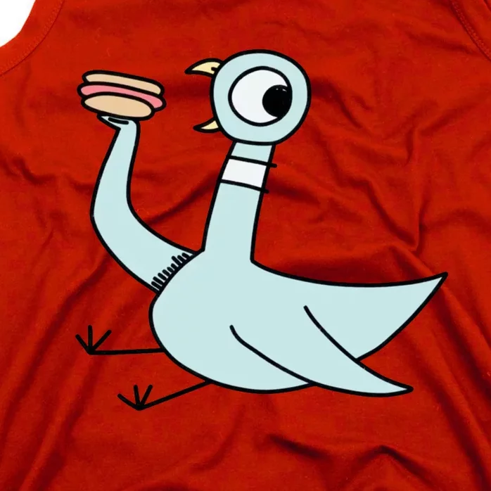 Pigeon With A Hotdog Fan Art Tank Top