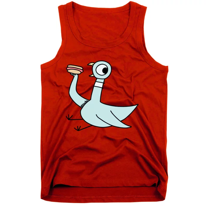 Pigeon With A Hotdog Fan Art Tank Top